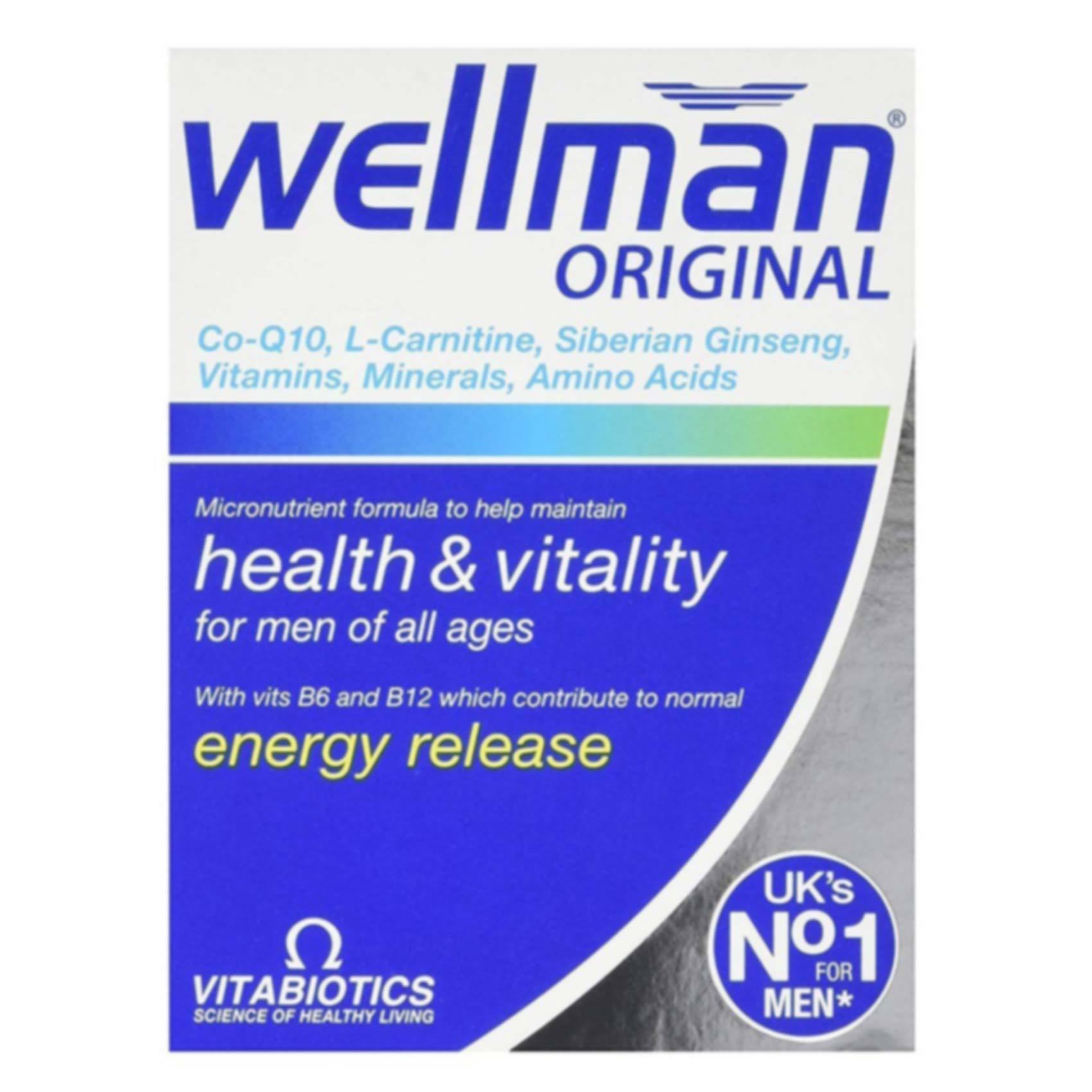 Buy Vitabiotics Wellman Original For Men Of All Ages 30 Tablets Online Shop Health Fitness On Carrefour Uae
