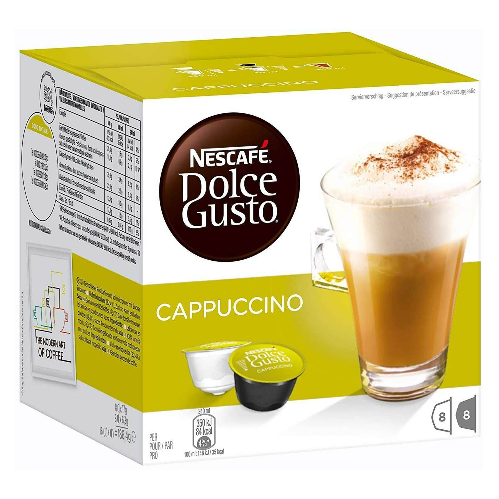 Buy Nescafe Dolce Gusto Cappuccino Coffee 186g (16