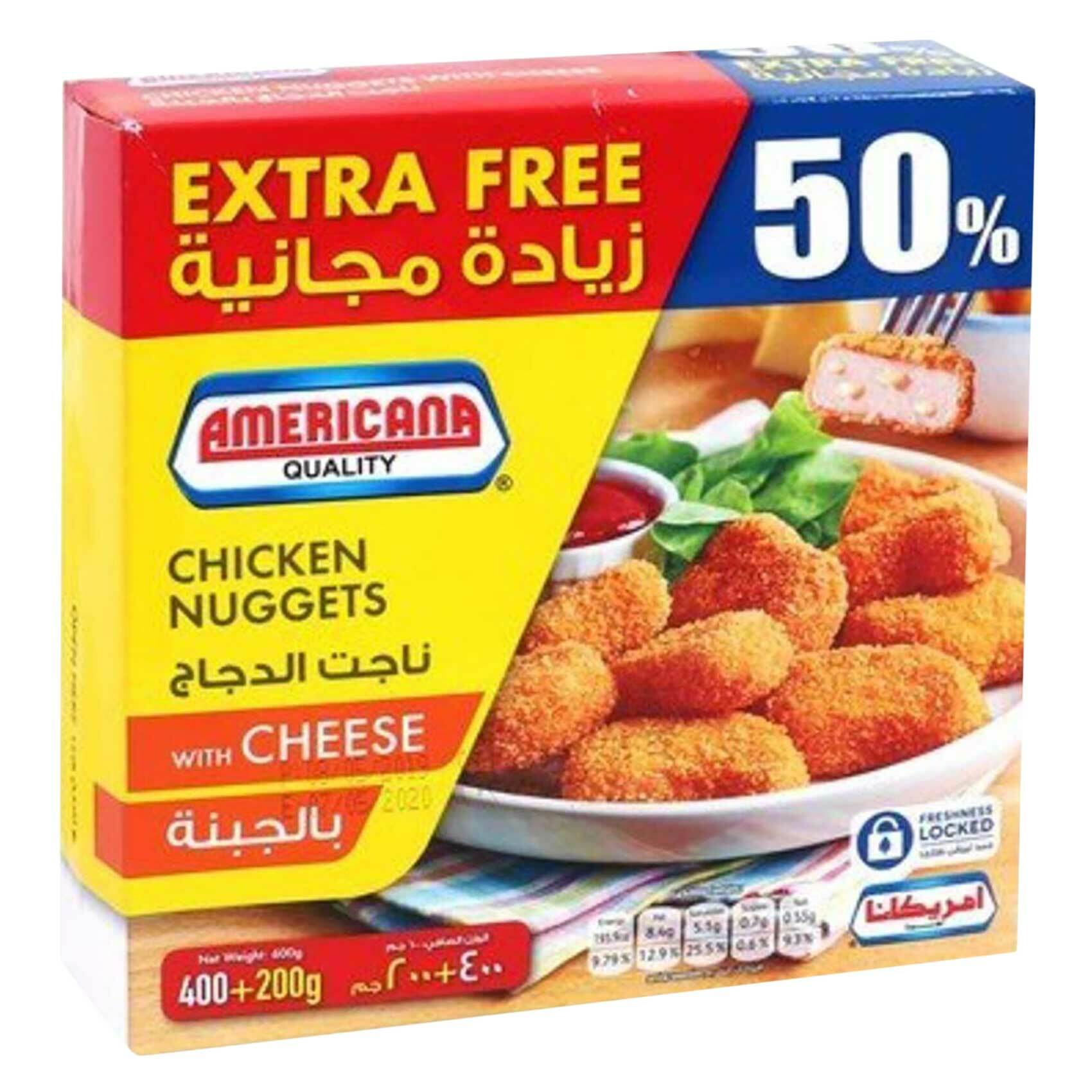 Buy Americana Chicken Nuggets With Cheese 400g Online Shop Frozen Food On Carrefour Uae