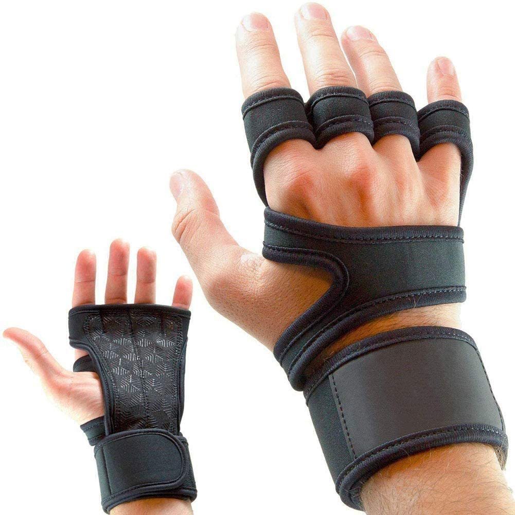 Buy Sports Leather Padding Gloves Cross Training Gloves with Wrist Support  for WODs,Gym Workout,Weightlifting & Fitness-Leather Padding, No  Calluses-Suits Men & Women-Weight Lifting Online - Shop Health & Fitness on  Carrefour UAE