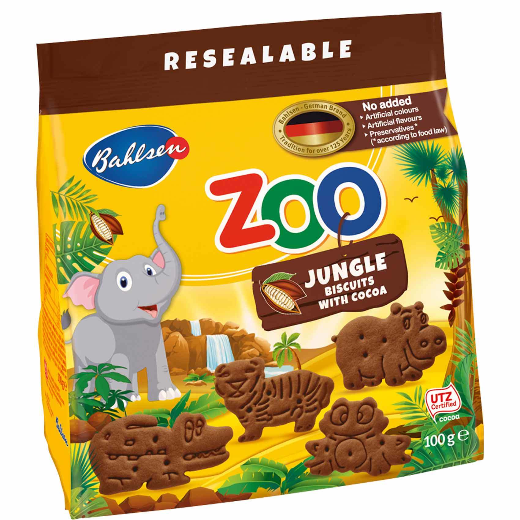 Buy Bahlsen Leibniz Zoo Jungle Biscuits With Cocoa 100g Online Shop Baby Products On Carrefour Uae