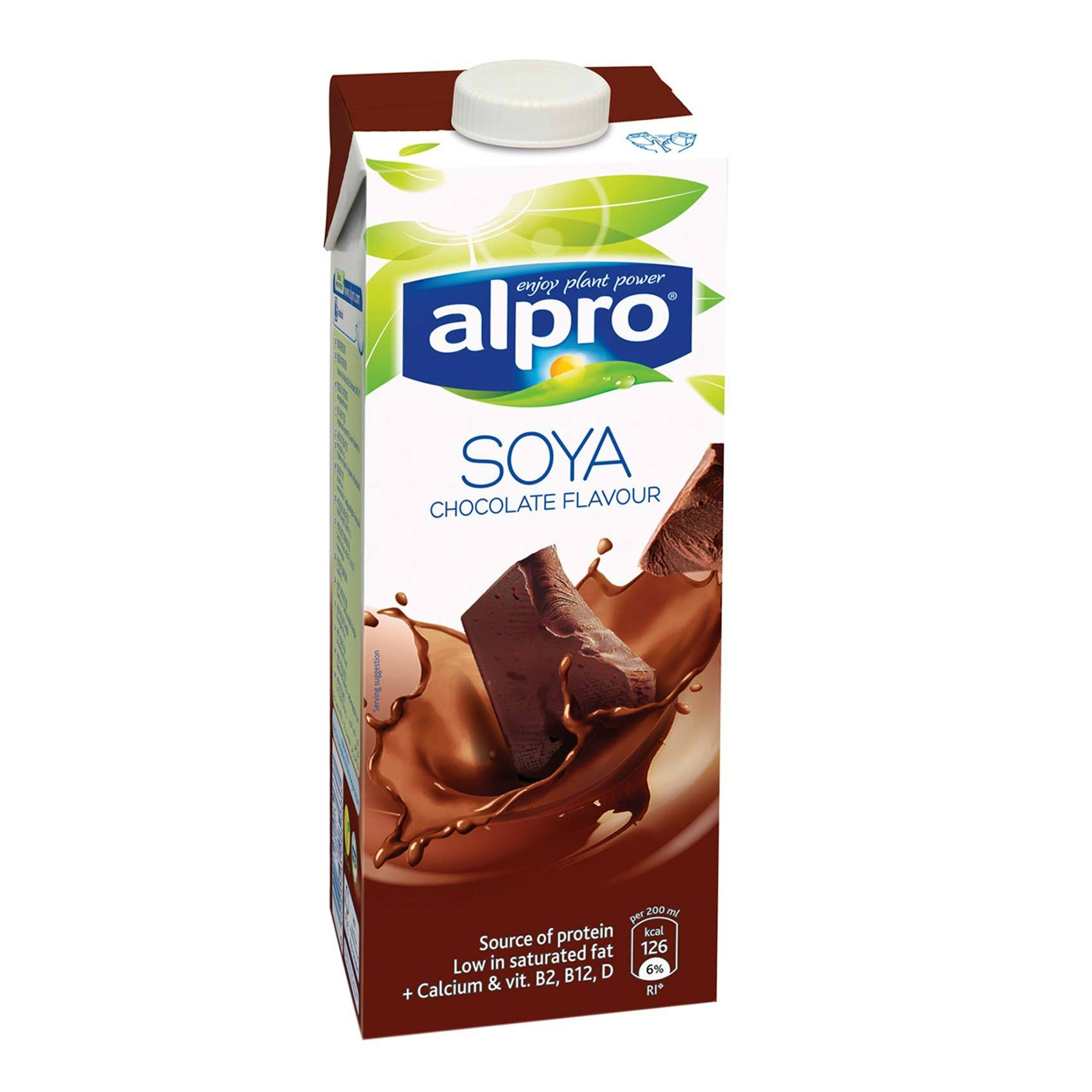 Buy Alpro Chocolate Flavour Soya Milk 1 L Online Shop Bio Organic Food On Carrefour Saudi Arabia