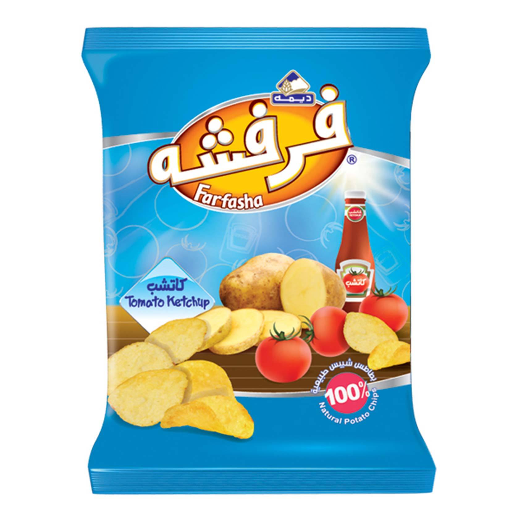 Buy Farfasha Tomato Ketchup Natural Potato Chips 75 G Online Shop Food Cupboard On Carrefour Saudi Arabia