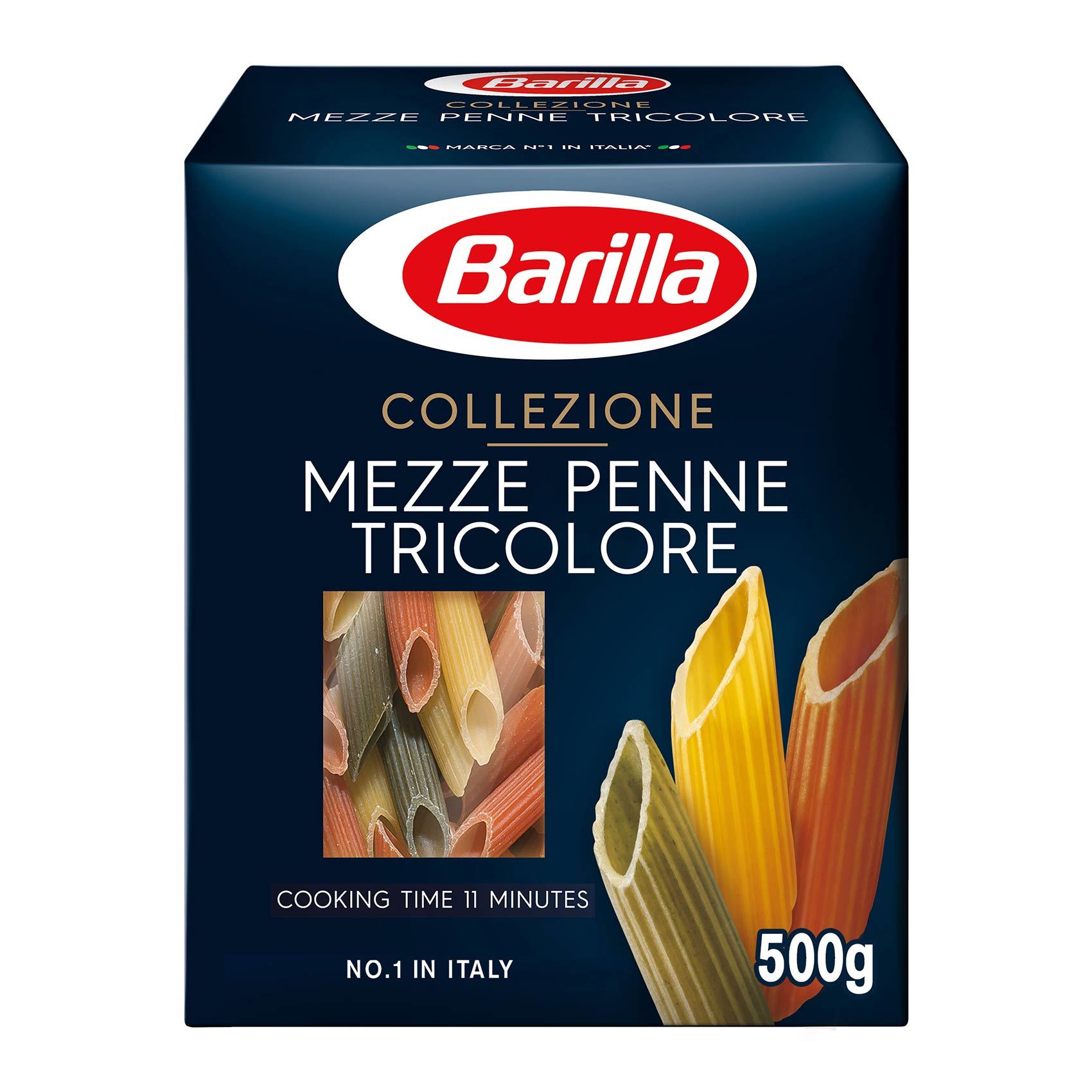 Buy Barilla Collezione Mezze Penne Tricolore 500 G Online Shop Food Cupboard On Carrefour Saudi Arabia