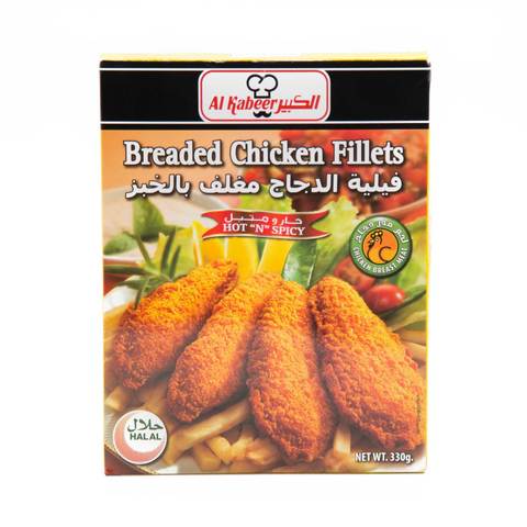 Buy Al Kabeer Breaded Chicken Fillets Hot N Spicy 330 G Online Shop Frozen Food On Carrefour Saudi Arabia