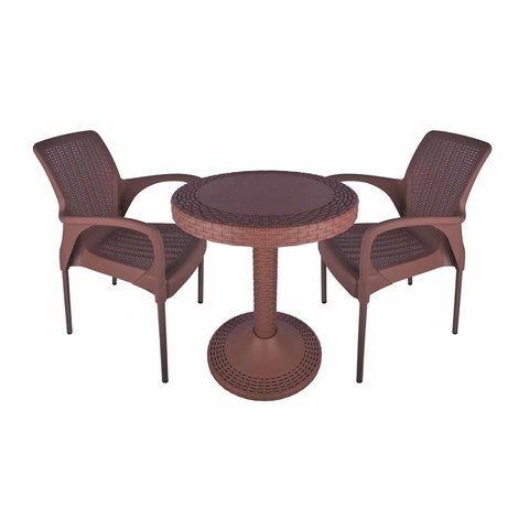 Buy El Helal Rattan Set 2 Chairs Table Online Shop Home Garden On Carrefour Egypt