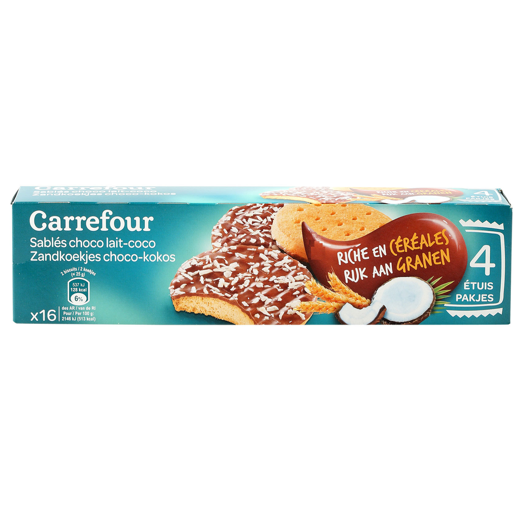 Buy Carrefour Biscuit Coated With Milk Chocolate Coconut 0g Online Shop Food Cupboard On Carrefour Uae