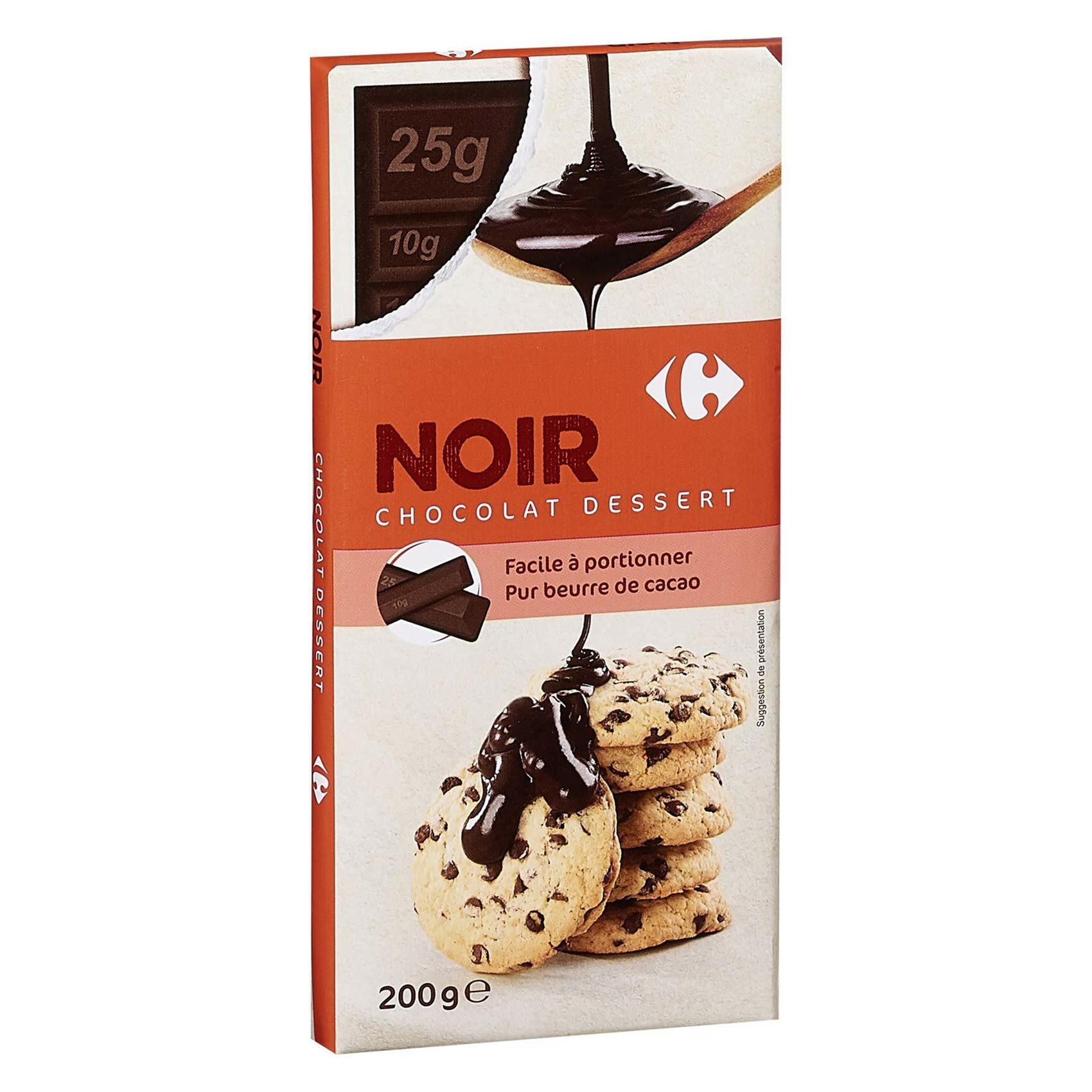 Buy Carrefour Noir Dessert Chocolate 200g Online Shop Food Cupboard On Carrefour Uae