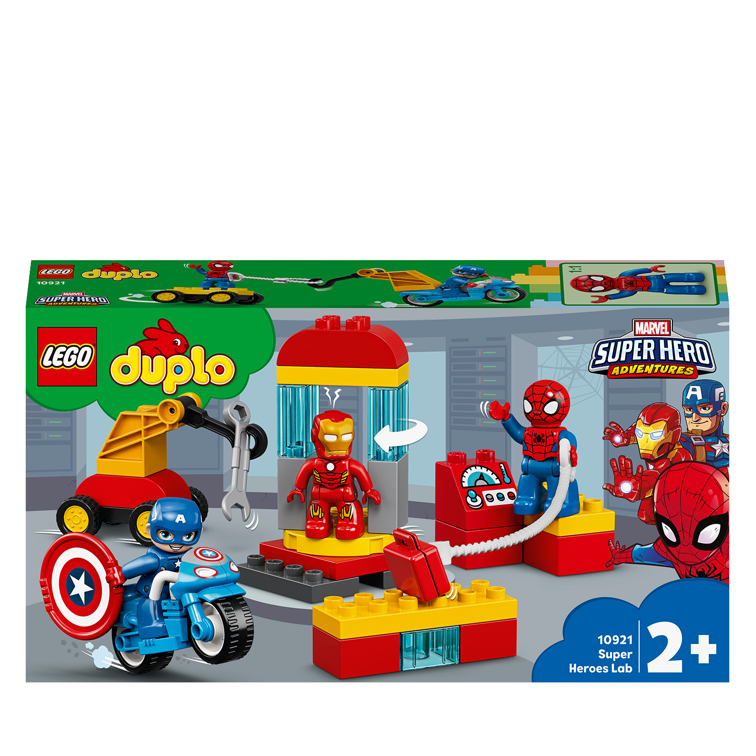 Buy Lego 10921 Duplo Marvel Super Heroes Lab With Spiderman Ironman And Captain America Set For Toddlers 2 Year Old Online Shop Toys Outdoor On Carrefour Uae