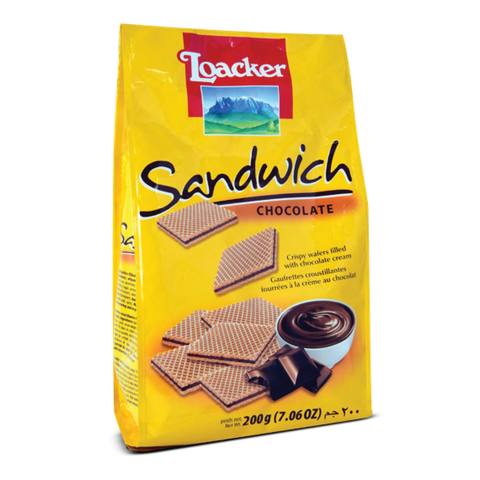 Buy Loacker Chocolate Wafer Bag 200 G Online Shop Food Cupboard On Carrefour Saudi Arabia