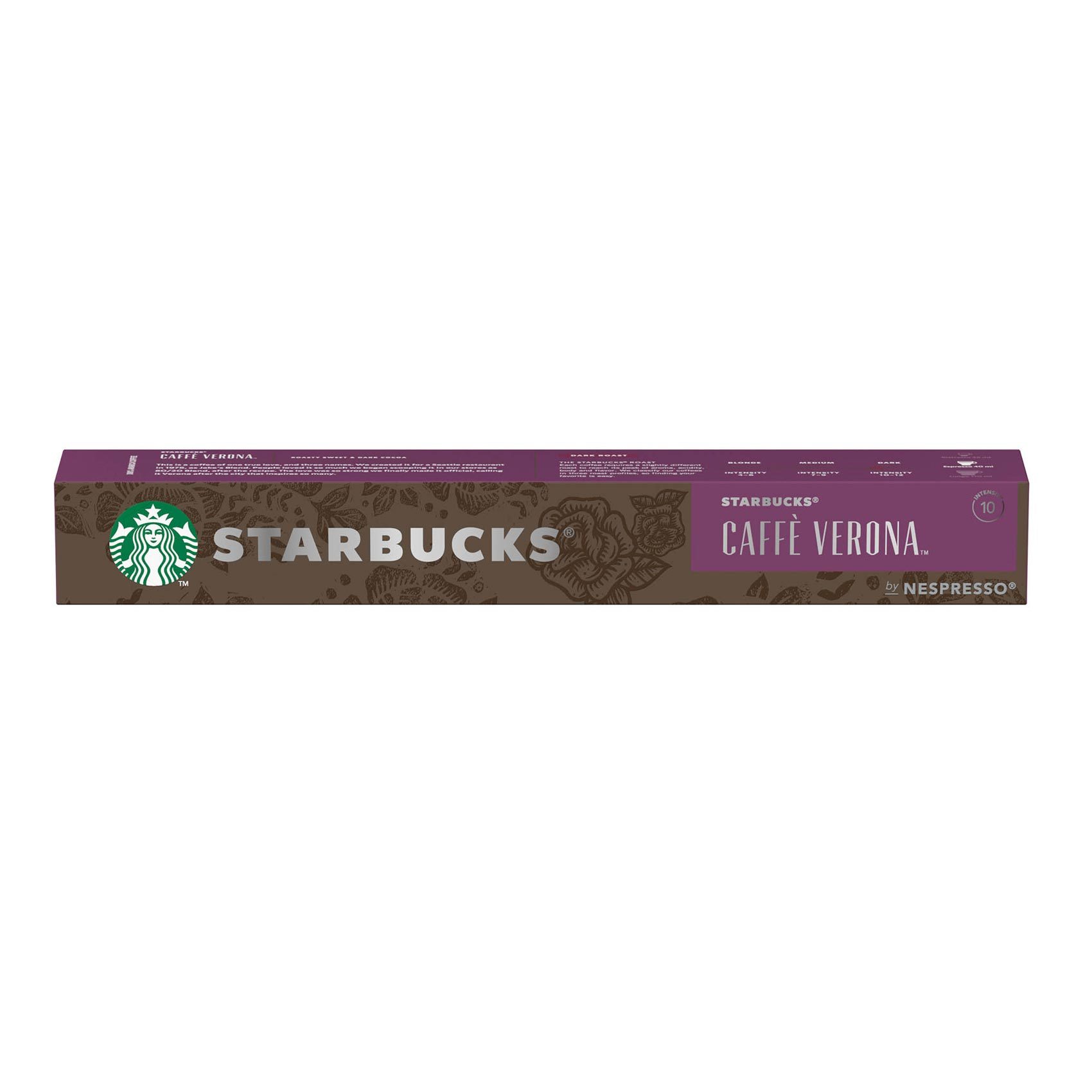 Buy Starbucks Caffe Verona By Nespresso Dark Roast Coffee Capsules Tube Of 10 55g Online Shop Beverages On Carrefour Uae