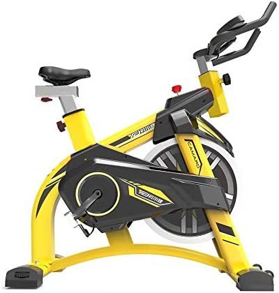 yellow exercise bike
