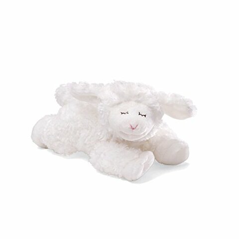White Baby GUND Winky Lamb Stuffed Animal Plush Rattle 7" NWT 