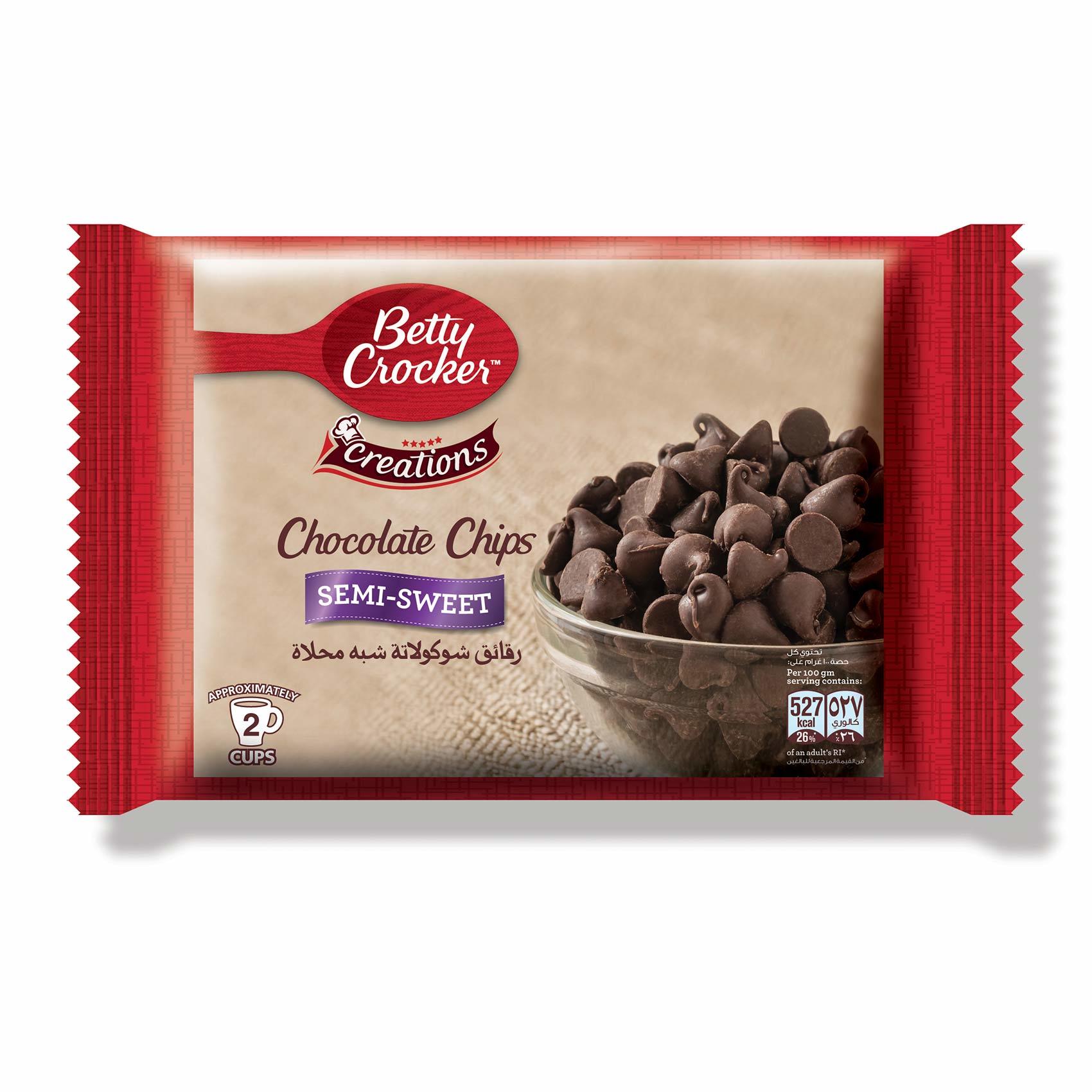 Buy Betty Crocker Semi Sweet Chocolate Chips 200 G Online Shop Food Cupboard On Carrefour Saudi Arabia