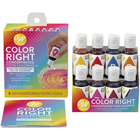 buy wilton color right performance food coloring set achieve consistent  colors for icing fondant and cake batter 8base colors online  shop home