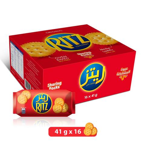 Buy Ritz Crackers Original 16 X 41 G Online Shop Food Cupboard On Carrefour Saudi Arabia