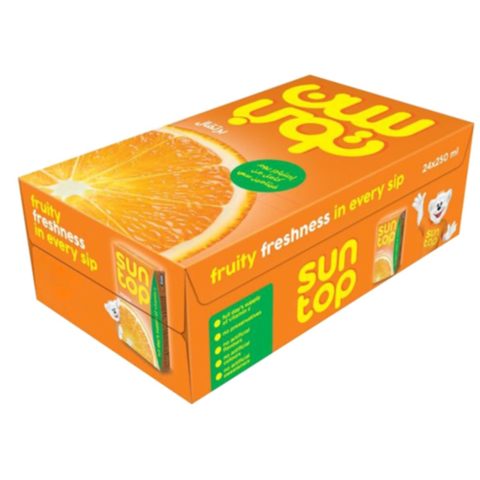 Buy Sun Top Orange Juice 250ml X Pack Of 24 Online Shop Beverages On Carrefour Uae