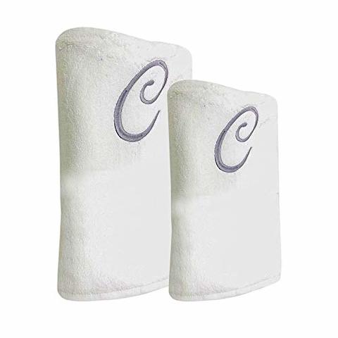 Buy Byft Personalized For You Bath Towel And Hand Towel C Embroidery White High Quality 100 Cotton Maximum Softness Absorbency Durability And Quick Dryness Online Shop Home Garden On Carrefour Uae