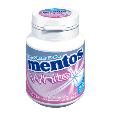 Buy Mentos White Chewing Gum Sugar Free With Xylitol 54 G Online Shop Food Cupboard On Carrefour Saudi Arabia