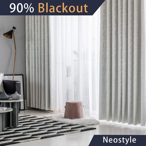 Buy 1 Piece Blackout Luxury Shimmery Floral Print Design Drapes Thermal Insulated Blackout Curtains For Bedroom Living Room Dining Room Floral White Width 220 Length 260 Hellip Online Shop Home Garden On Carrefour Uae